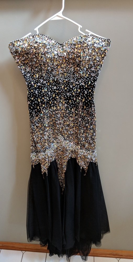 Black/Gold/Sliver Beaded Dress